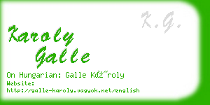 karoly galle business card